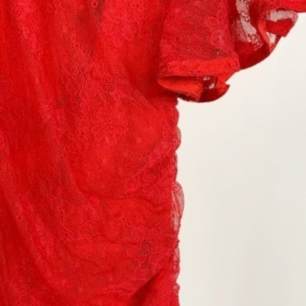 SALE Keepsake Get Free Red Lace Mini Dress - Picture 4 of 7